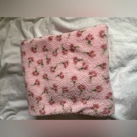 Ruby and Jewell Pink Floral Plush Cozy Pajama Pants - Picture 9 of 9